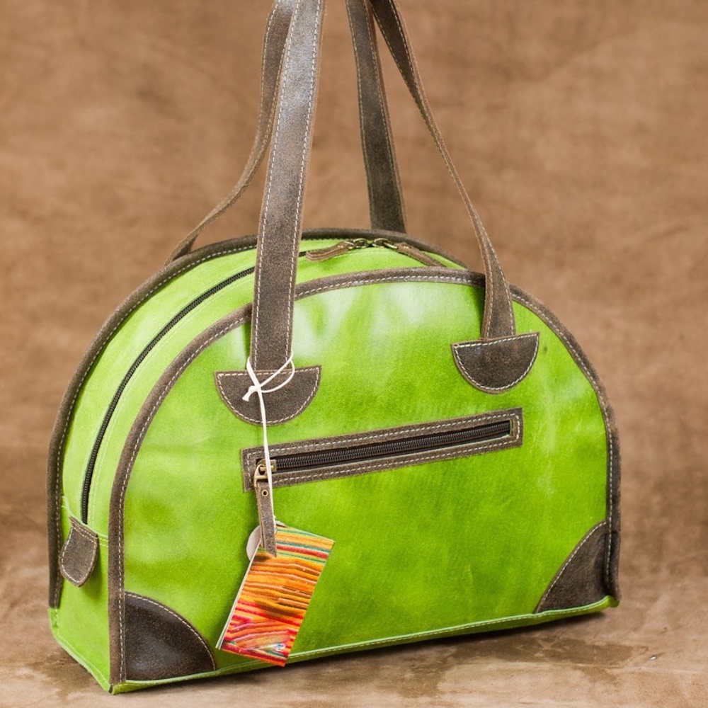Women's genuine leather handbag